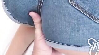 Big haired SUPER college beauty stars in her first POV porn