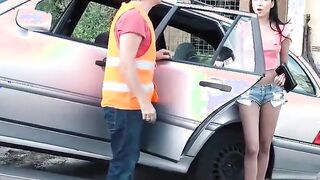LETSDOEIT - Kinky Skank Pays Car Repairs With Her Vagina