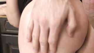 Kinky blonde MILF sucked big hard cock