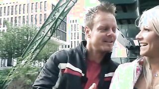 STREET FLIRT - Slender blonde barely legal pick up for anal