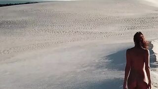 Belgian beauty stripping in the desert
