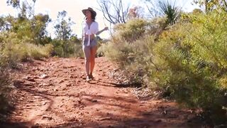 Belgian beauty stripping in the desert