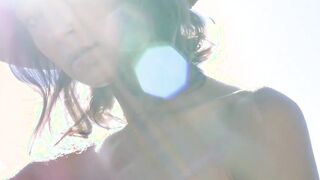 Belgian beauty stripping in the desert