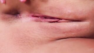 The girl suddenly got excited in the kitchen and started masturbating