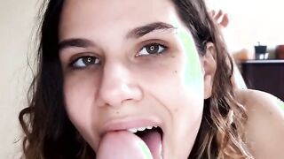Kinky Hot Lover Sucks on my Throbbing Rod