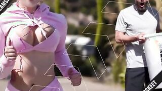 Crazy Hot Blonde Into Tight Shorts Getting Stretched And Drilled