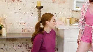 GIRLSWAY Smokin' beauty Redheads' Sleepover Quickly Turns Wild