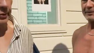 Geezers Gang Bang Wide a Nasty Young Blonde
