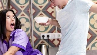 LUSTY HOSTEL - 18 Maid Jade Presley Surprise Anal Nailed