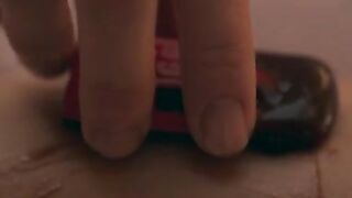 Lobo is gets creative dipping vibrator cars in chocolate pudding and then making tracks all over Luna Ruiz's tight little
