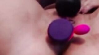 Dutch cougar with Wand Lush and Sex Toy Masturbating and help from Husband two