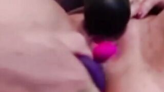 Dutch cougar with Wand Lush and Sex Toy Masturbating and help from Husband two