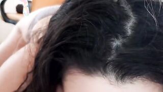 Dark Hair ride a cock until I cum