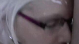 Slutty Grandmother Blowing Off Dick