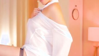 beauty Blonde Pleasures her Leaking Pussy