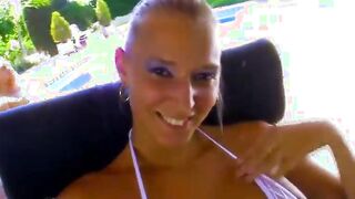 French blonde skinny eighteen next door has outdoor sex