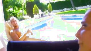 French blonde skinny eighteen next door has outdoor sex