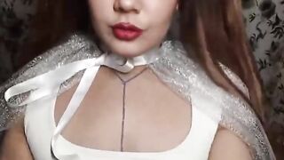 Desirable sexy eastern inside pantyhose spreads herself