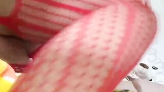 Hottie inside fishnets takes my hard cock