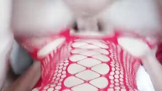 Hottie inside fishnets takes my hard cock