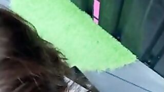 Muscle Cock nice mouth fucking girl in restaurant