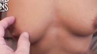 98 lb fit newcomer with a tight body blows cock two