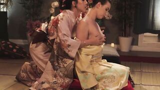 Asian ts geisha Kasey Kei gets a footjob