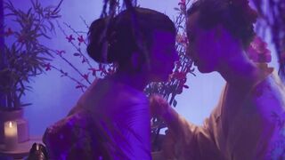 Asian ts geisha Kasey Kei gets a footjob