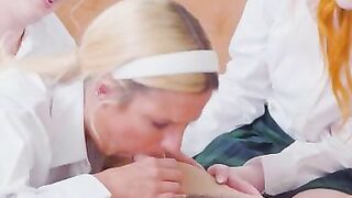 Not So Innocent Schoolgirls Share Cock