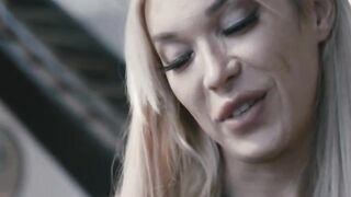 Busty blonde transsexual interracial sex