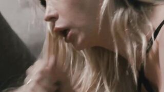 Busty blonde transsexual interracial sex