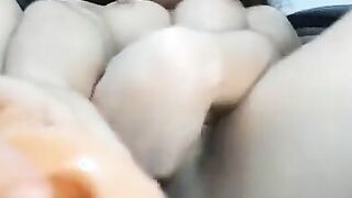 Busty Babe fucking her pussy with Toys