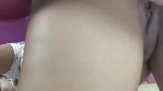 Curvy african woman sucking and rides his dick.mp4