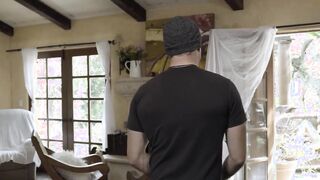 Masturbating MILF stepmom asks stepson to anal fuck her