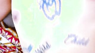 slender chick with big glasses at homemade point of watch casting