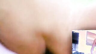 slender chick with big glasses at homemade point of watch casting