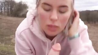 Our Bike Ride Turned into a Sweet Blowjo