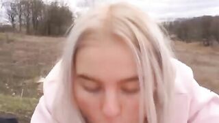 Our Bike Ride Turned into a Sweet Blowjo