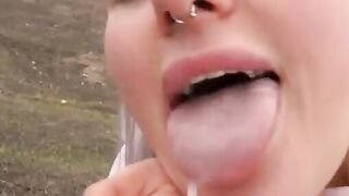 Our Bike Ride Turned into a Sweet Blowjo