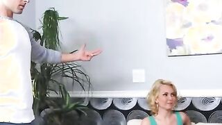 Aaliyah Love fucking inside the couch with her outie pussy