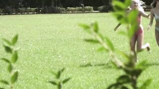 Blonde Beauties Enjoy Fucking and Snatch Play Outdoor