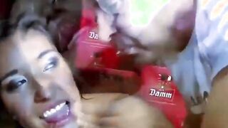 spanish latina 19 year old fuck anal with saggy hooters