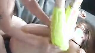 Fucking Slut Stepsister in her Tight Asshole