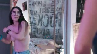 GIRLSWAY Nerdy Girls have their first 3Way with Virtual milf