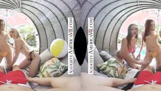 Sexual America - Co-ed babes April Snow, Lilly Bell, and Skylar Snow,