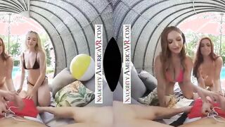 Sexual America - Co-ed babes April Snow, Lilly Bell, and Skylar Snow,