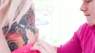 Platinum Blonde Doll In Bombshell Pink Panties Pounded Hard
