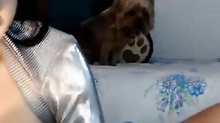 Amazing Chick fingerfucking herself and loving it