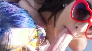 SCAM ANGELS - (Jewelz Blu, Emily Willis) three WAY SEX BY THE POOL