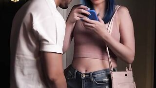 Naughty America - Blue Haired goddess, Jewelz Blu, Meets up with her Random Boned